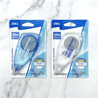 เทปลบคำผิด เดลี่ Deli Correction Tape ยาว 20 เมตร x 5 มม. No.H203 01 ลิควิดแบบเทป (สุ่มสีเครื่อง)