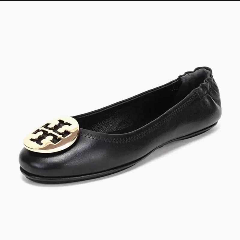 To ** RY [BU * RCH] รองเท้าเดี่ยวผู้หญิง Casual Round Toe หนังนุ่มรองเท้าฤดูใบไม้ร่วงผู้หญิงรองเท้าเดี่ยว