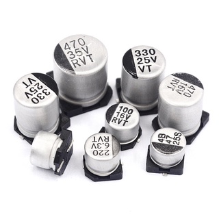 Capacitor กระป๋องเงิน SMD 22UF35V 22UF50V 100UF25V 100UF50V 470UF16V