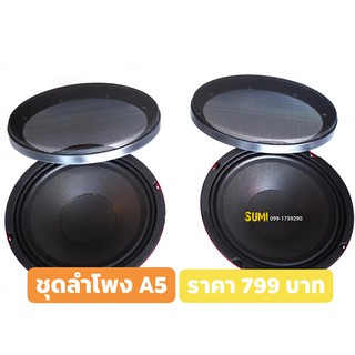 ชุดลำโพง A5 (ลำโพง 8" + ตะแกรงครอบดอกลำโพง)