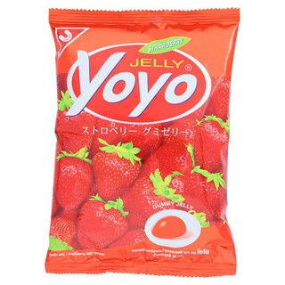 ✨นาทีทอง✨ โยโย่ ขนมเยลลี่เจลาตินผสมน้ำสตรอเบอร์รี่ 10% 80กรัม Yoyo jelly gelatin dessert mix with 10% strawberry juice 8