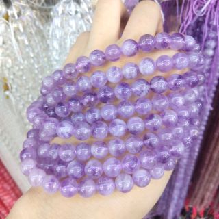 ลาเวนเดอร์ Amethyst 🌸เกรดพรีเมี่ยม 8มิล 💜สร้อยข้อมือหินนำโชค หินอเมทิส