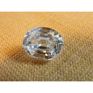 สีขาวอ ลอย เพชรรัสเซีย รูปไข่ 16 CARATS (1 เม็ด) WHITE Gemstone Oval Shape CUBIC ZIRCONIUM STEP CUTTING GEMSTONE