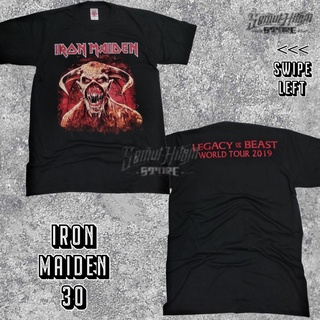 เสื้อยืดผ้าฝ้ายพิมพ์ลายแฟชั่น เสื้อยืด พิมพ์ลายวง Iron MAIDEN LEGACY OF THE BEAST WORLD TOUR 2019 สําหรับผู้ชาย