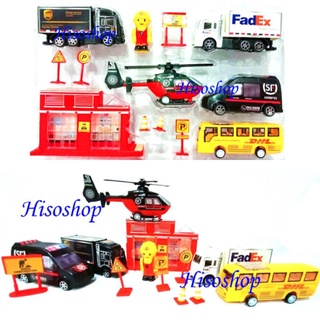 ชุดรถบรรทุกขนส่งShare The City Courier Happiness Toy World หลากสี 12×8×1.5cm