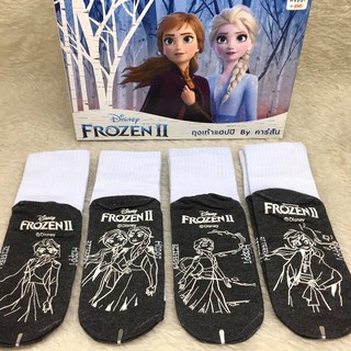 มีโปร!ถุงเท้านักเรียนกันลื่น Happi by Carson ลาย Frozen (คละลาย)  ถุงเท้ากันลื่นข้อสั้นโฟเซ่น ถุงเท้าโฟเซ่น