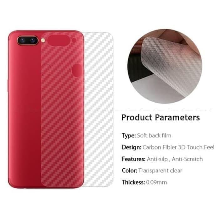 Oppo A11K Anti-Scratch Back Carbon Transparent Skin Carbon