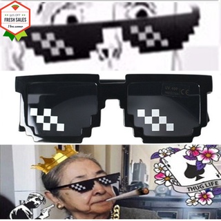 🔥Spot goods🔥 Minecraft Sunglasses Adults Children 8 Bit MLG Pixelated Sunglasses Mosaic Vintage Eyewear