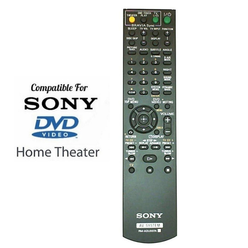 Sony DVD โฮมเธียเตอร์ AV ระบบรีโมทคอนโทรล (RM-AAU007) Fit สําหรับ HCD-TZ200 HCD-TZ300 DAV-HDX287WC ,