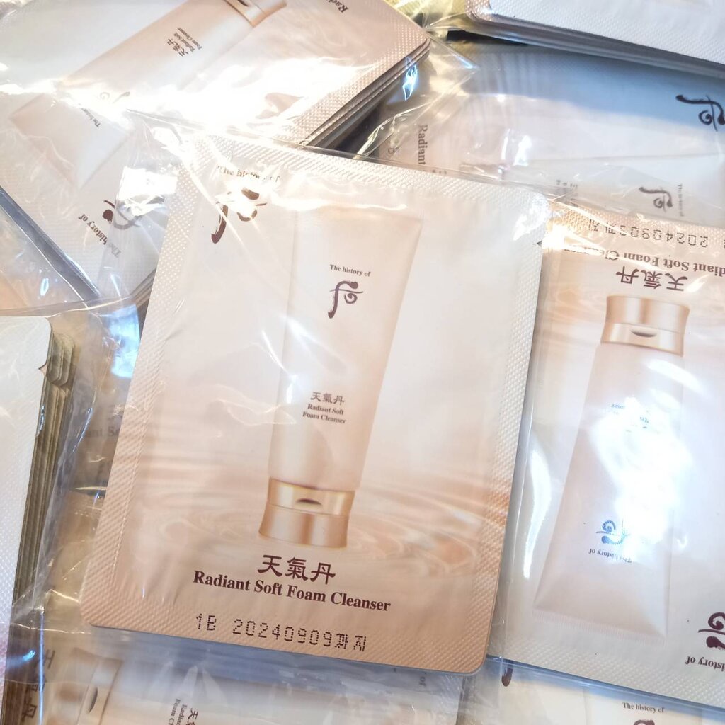 The history of whoo Radiant soft foam cleanser /10 ซอง