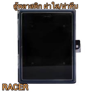 ตู้พลาสติกกันน้ำ RACER4x6”/ 6x8” นิ้ว ฝาใส/ทึบสีดำ กล่องกันน้ำสีดำ