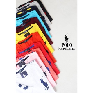 POLO เสื้อยืดคอกลม แขนสั้น งานปัก Cotton100% (สีพื้น)