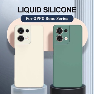 เคสโทรศัพท์ซิลิโคนขอบตรงแบบนุ่ม เคส Oppo Reno 8T 4G 8 Pro 5G 8z TPU สำหรับ กันกล้อง