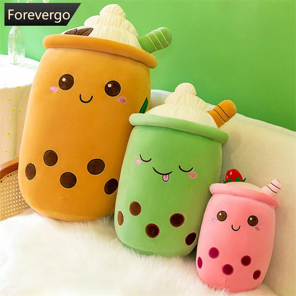 Forevergo หมอนตุ๊กตานุ่ม รูปชานมไข่มุก Boba Murah P8X1 สําหรับเด็ก ของขวัญคริสต์มาส ปีใหม่ ปาร์ตี้ ครอบครัว