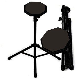 At First แป้นซ้อมกลอง พร้อมขาตั้ง และ กระเป๋า Drum Practice Pad + Stand + Bag