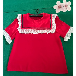 เสื้อคอบัวน่ารักมือสอง