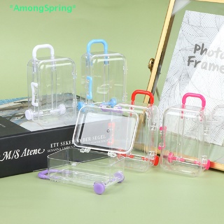 Amongspring&gt; ใหม่ โมเดลกระเป๋าเดินทาง กระเป๋าถือ ขนาดมินิ 5*7 ซม. สําหรับตกแต่งบ้านตุ๊กตา 1 ชิ้น