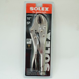 SOLEX คีมล็อค 5 จุด 10" ปากโค้ง