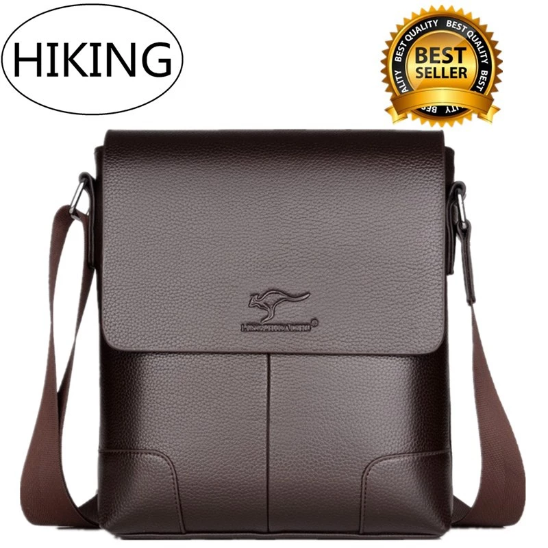 กระเป๋าสะพายไหล่ กระเป๋าเมสเซนเจอร์หนัง สำหรับผู้ชาย Messenger Bag PU Leather