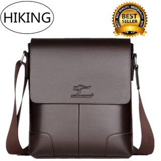 กระเป๋าสะพายไหล่ กระเป๋าเมสเซนเจอร์หนัง สำหรับผู้ชาย Messenger Bag PU Leather