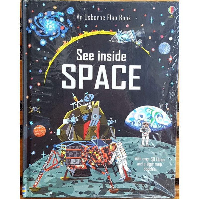 See Inside Space เหมาะสำหรับ 6 ขวบ+ Board book กระดาษแข็งทุกหน้า with flaps