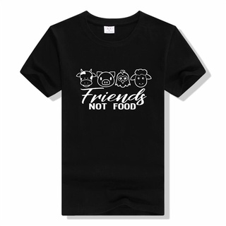 [S-5XL] เสื้อยืด พิมพ์ลาย Friends Not Food สไตล์วินเทจ แฟชั่นฤดูร้อน สําหรับผู้ชาย และผู้หญิง