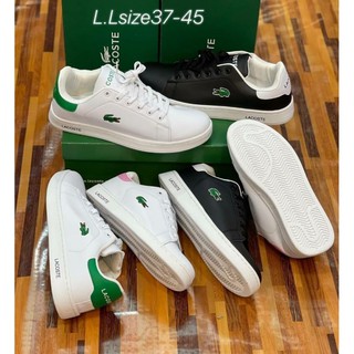 🟨 มีเก็บเงินปลายทาง รองเท้าผ้าใบสีขาว Lacoste