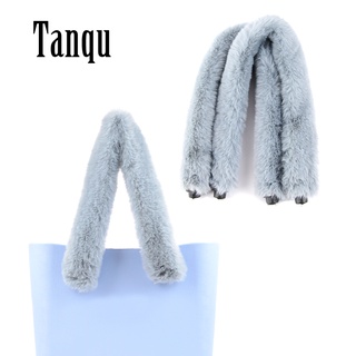 ใหม่ 1 คู่ Faux Fur Furry เข็มขัดยาวสั้นจับ OT สกรูเงินสำหรับ OBag O bag กระเป๋าฤดูหนาวผู้หญิงไหล่กระเป๋าถือ