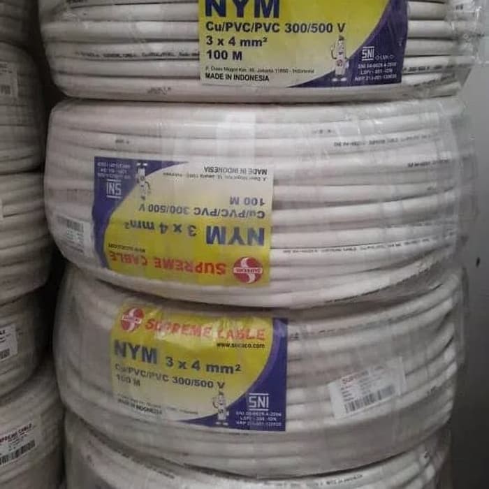 NYM 3 x 4 3x4 สายไฟสีขาว Supreme (เมตร) สาย NYM 3 x 4 มม. 3x4 มม. Supreme (เมตร)