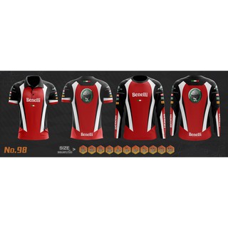 Bigbike Racing Shop เสื้อไบค์เกอร์ Benelli สีแดง