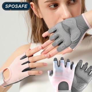 Sposafe ถุงมือยกน้ําหนัก สําหรับออกกําลังกาย ฟิตเนส ฟิตเนส เพาะกาย ยกน้ําหนัก 1 คู่