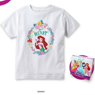 เสื้อยืดใหม่เสื้อยืด พิมพ์ลาย Disney Little Mermaid Ariel DPC276 สําหรับเด็กขนาดเต็มS-3XL