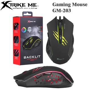 เมาส์ Xtrike Me รุ่น GM-203 เมาส์เกมมิ่ง7สี เมาส์เล่นเกมส์ USB Mouse เปลี่ยนสีได้ ของแท้100% สินค้ามีประกัน