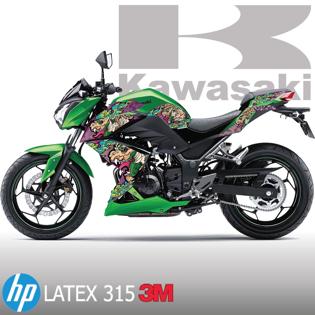สติกเกอร์แต่งรถ Kawasaki Z300 Z250 ลายHanuman