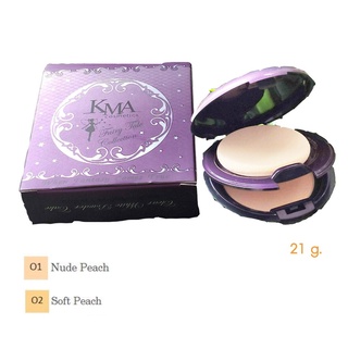 KMA Clear White Powder Cake(กล่องม่วง) แป้งผสมรองพื้น พร้อมปกปิดริ้วรอยและความหมองคล้ำ 21 กรัม