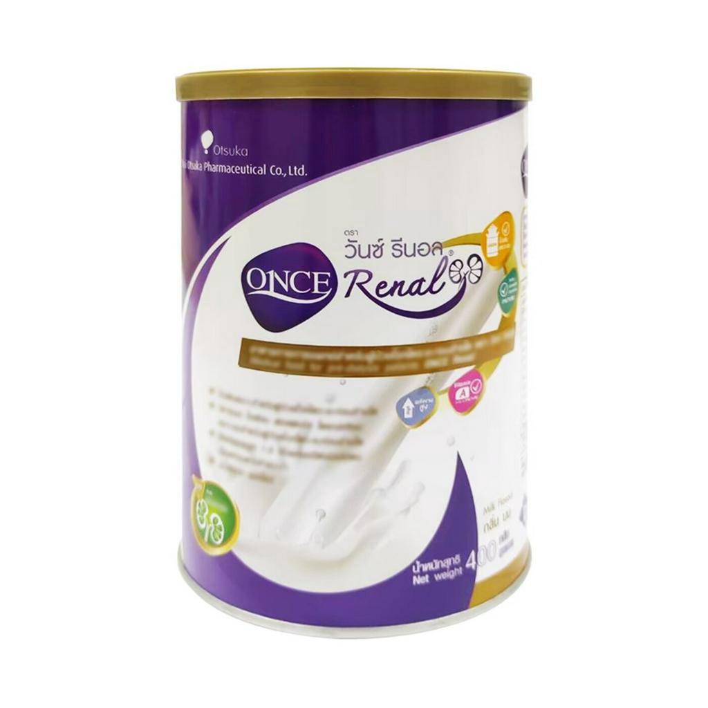 วันซ์ รีนอล ONCE Renal ขนาด 400 กรัม อาหารทางการแพทย์สำหรับผู้ป่วยโรคไตระยะก่อนล้างไต(กลิ่นนม)