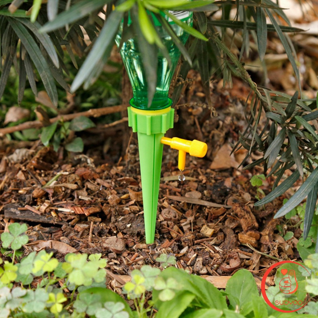 หัวกรวยรดน้ำต้นไม้ เครื่องรดน้ำต้นไม้อัตโนมัติ พร้อมกับวาล์วควบคุมหยดน้ำ  ราคา 1 ชิ้น Self Watering Set - รูปที่ 4