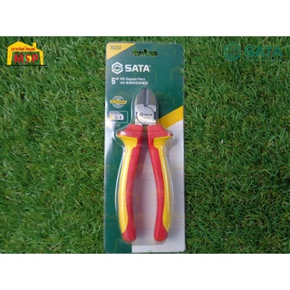 คีมปากเฉียงแบบฉนวน 6" Sata 70232 VDE
