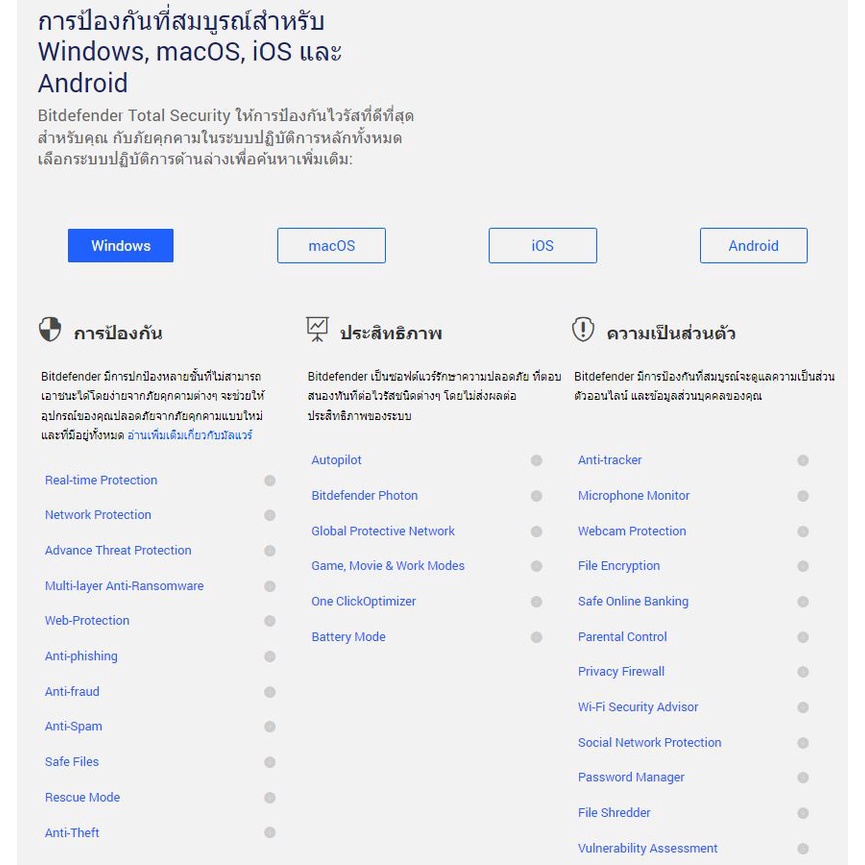 Bitdefender Total Security 2022 Antivirus 3 - 10 Devices 1 3 ปี ...