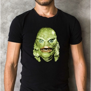 เสื้อยืด พิมพ์ลาย Creature From The Black Lagoon สีดํา สไตล์คลาสสิก สําหรับผู้หญิงS-5XL