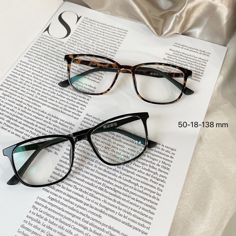 แว่นสายตาสั้น กันแสงสีฟ้าบลูบล็อค แว่นเล่นคอมค่าสายตา -0.50 ถึง -4.00 (7394A) ราคา ถูกที่สุด ดีลบีเคเค