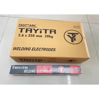 ￼(มีพร้อมส่ง) ลวดเชื่อมเหล็ก TAYITA ลวดเชื่อมเหล็กเหนียว (สีเทา) 2.6 3.2 มม(mm) (ราคา1ลัง10กล่อง20kg) 🔥ของแท้100%🔥