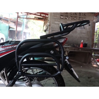 ชุดแร็คท้าย+ข้างพับได้Wave110i / wave125i 2008-2022 งานสีเพาเดอร์โค๊ด
