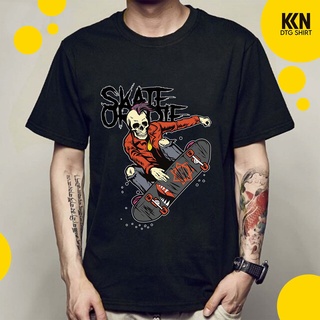 เสื้อยืด SKATE OR DIE 01 เสื้อยืดแนวสตรีท สวมใส่สบาย ไม่ร้อน ระบายอากาศได้ดี ใส่เล่นสเก็ตสบาย ลายติดแน่นS-5XL