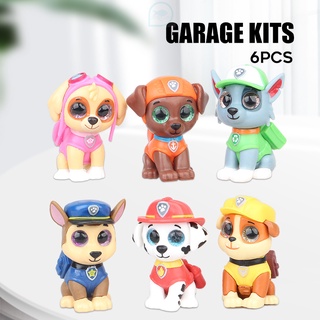 โมเดลฟิกเกอร์ Pvc รูปการ์ตูนอนิเมะ Paw Patrol น่ารัก ของเล่นสะสม ของขวัญ สําหรับเพื่อน 6 ชิ้น ต่อชุด