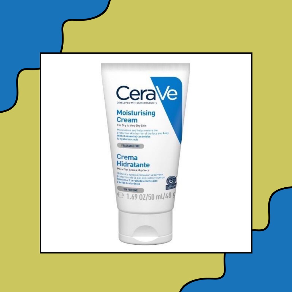 เซราวีของแท้100% พร้อมส่ง CERAVE Moisturising Cream ครีมบำรุงผิวหน้าและผิวกาย 50g.(มอยเจอร์ไรเซอร์)