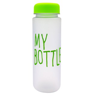 🔥HOT🔥 ขวดน้ำ PVC พิมพ์ลาย My Bottle ความจุ 500 มล. คละสี Plastic Water Bottle Model My Bottle 500 ml. Assorted Colors &amp;