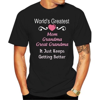 GILDAN ขายดี เสื้อยืด ผ้าฝ้าย 100% พิมพ์ลาย Greatest Mom Grandma Great Grandmas ของขวัญ สําหรับผู้ชายSize S-5XL