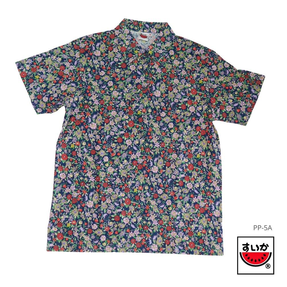 ilu✿﹍✙แตงโม (SUIKA) - ( PP - 5 ) เสื้อยืดคอปกพิมพ์ลายดอกไม้เล็ก
