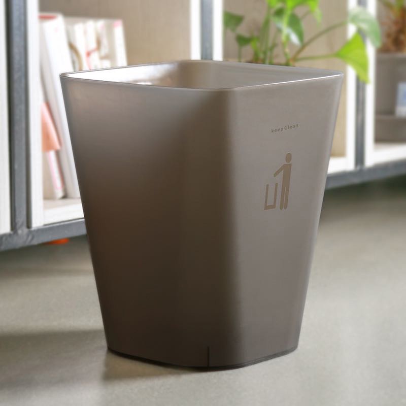 Goody Home ถังขยะพลาสติก แบบทรงเหลี่ยม ไม่มีฝาปิด มี 2 สี และ 2 ขนาดให้เลือก  สีขาวและสีดำ. ความจุ 11.8 Lและ 6.4 L. - รูปที่ 2